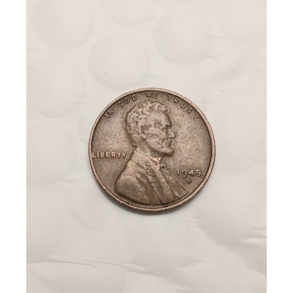 1945 Wheat Penny SF Mint L Of Liberty On Rim Error Coin